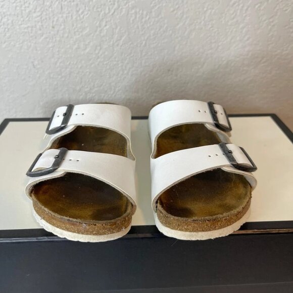 Birkenstock Arizona White Sandals Slip On Footbed Youth Kids Size 31 EU/13 US - Picture 1 of 10